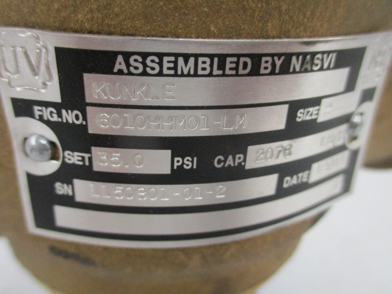 KUNKLE 6010HHM01-LM0035 35PSI 2" NSNP