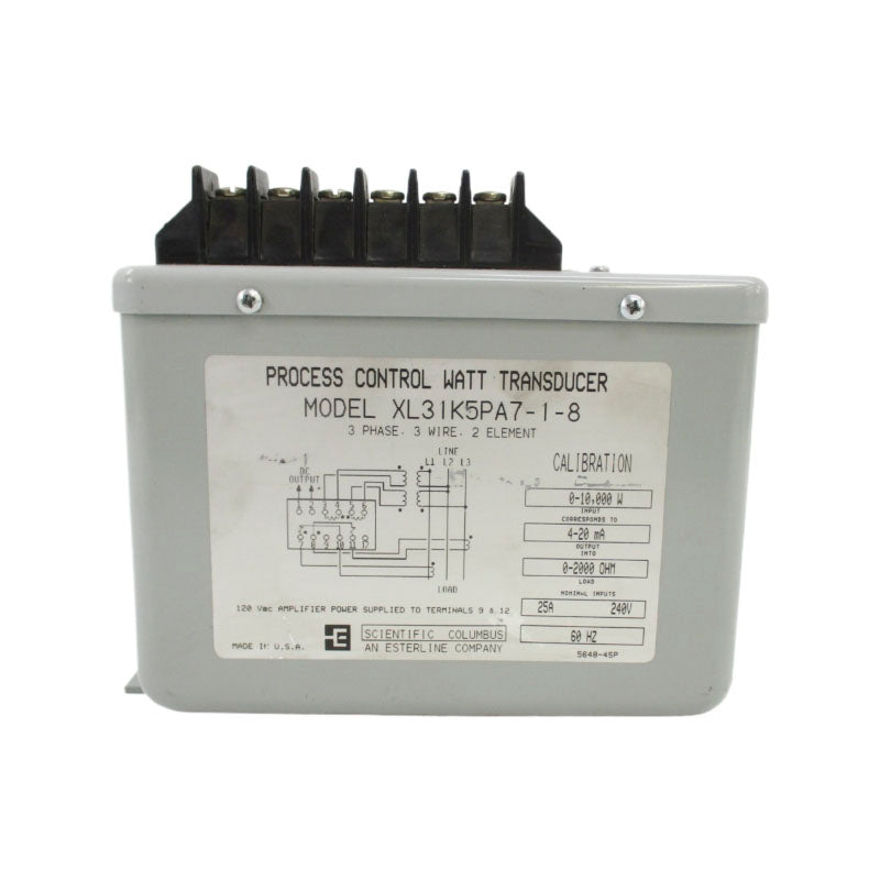 SCIENTIFIC COLUMBUS XL31K5PA7-1-8 240V 25A UNMP