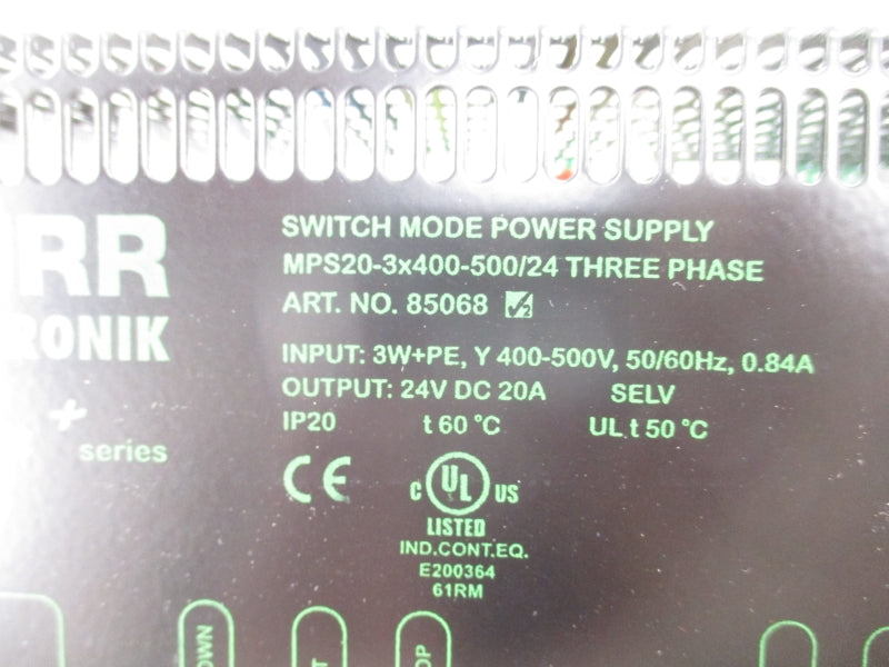 MURR ELEKTRONIK 85068 400-500V .84A NSMP