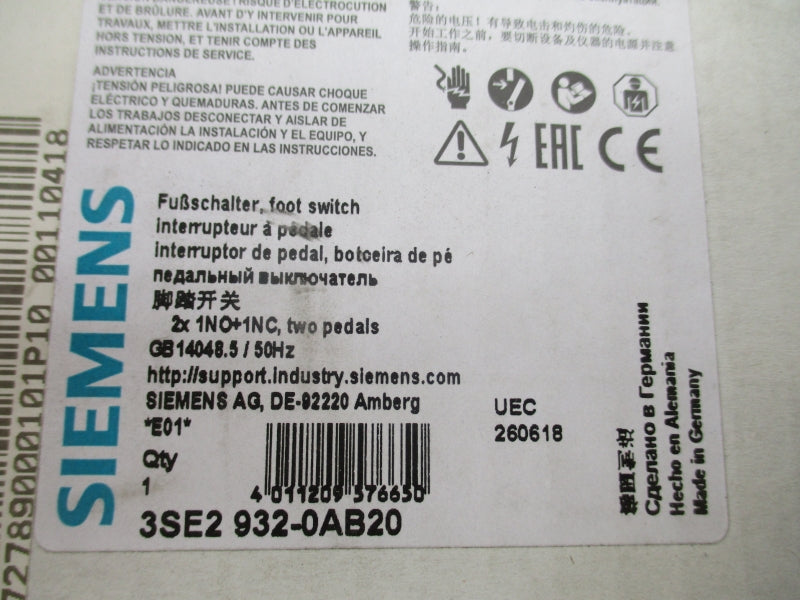 SIEMENS 3SE2932-0AB20 400VAC 16A NSMP