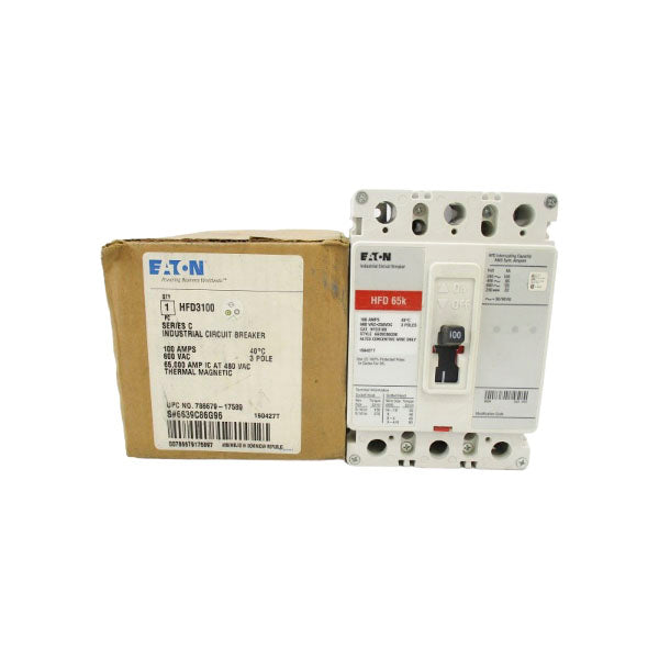 EATON HFD3100 6639C86G96 SER. C 600VAC 100A NSMP