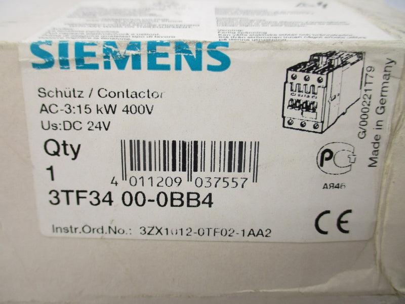SIEMENS 3TF3400-0BB4 24VDC NSMP
