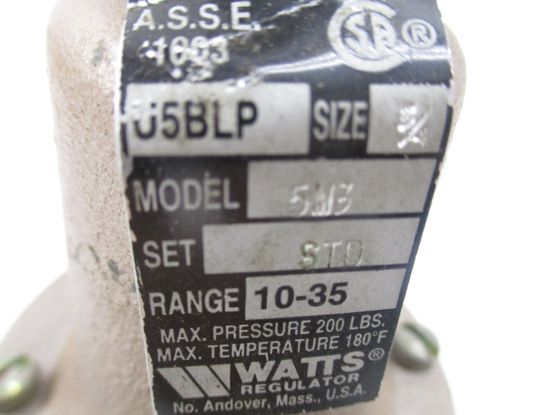 WATTS U5BLP 10-35PSI 3/4" NSMP