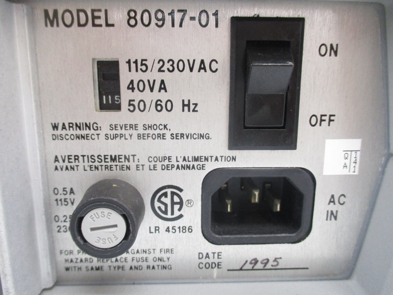 BENTLY NEVADA TK15 80917-01 115/230VAC .5A/.25A UNMP