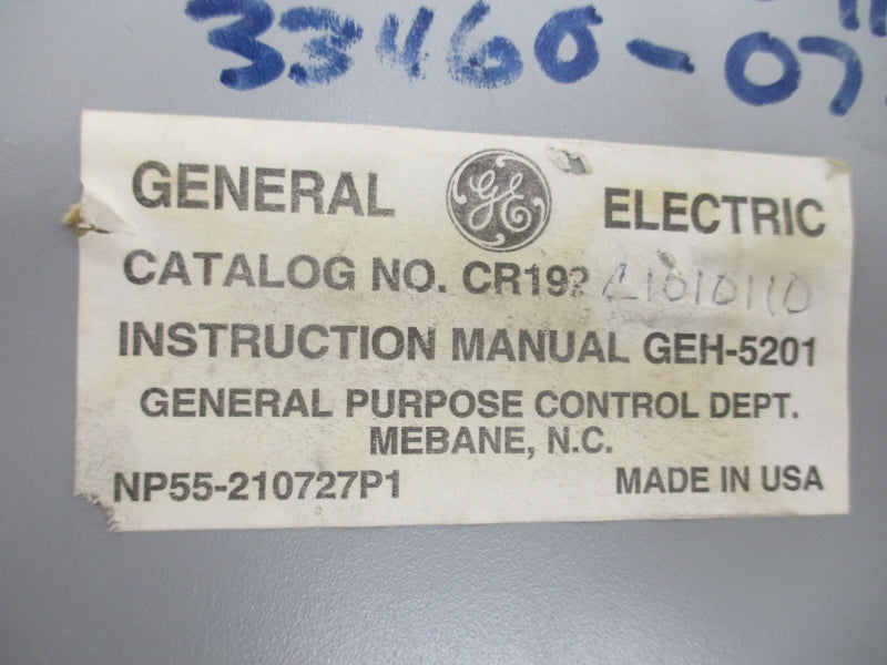 GENERAL ELECTRIC CR192C1010110 UNMP