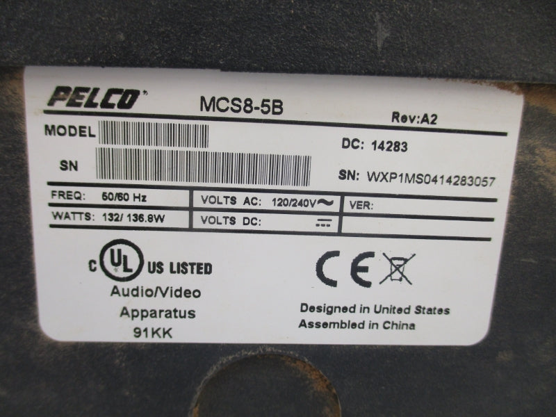PELCO MCS8-5B 120/240VAC REV. A2 NSMP