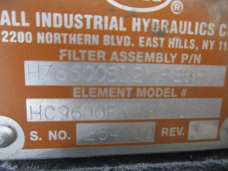 PALL HZ8600912KPSBP HC9600FKP8Z REV. 3 NSNP
