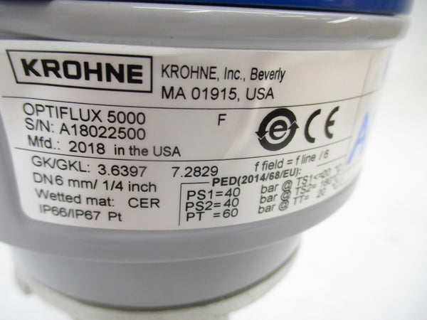 KROHNE OPTIFLUX5000 1/4" NSNP
