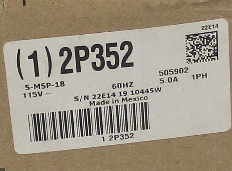 LITTLE GIANT 505902 MSP-18 115V 5.0A NSMP