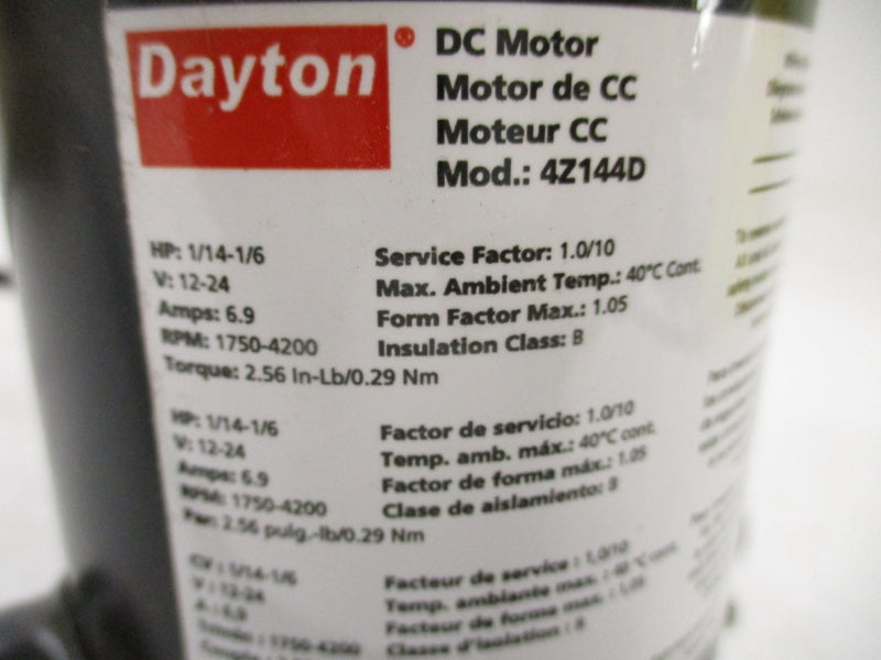 DAYTON 4Z144D 12-24VDC 6.9A NSMP