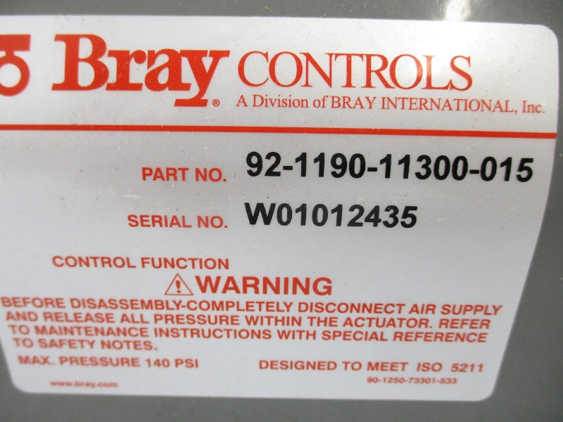 BRAY CONTROLS 92-1190-11300-015 140PSI NSMP