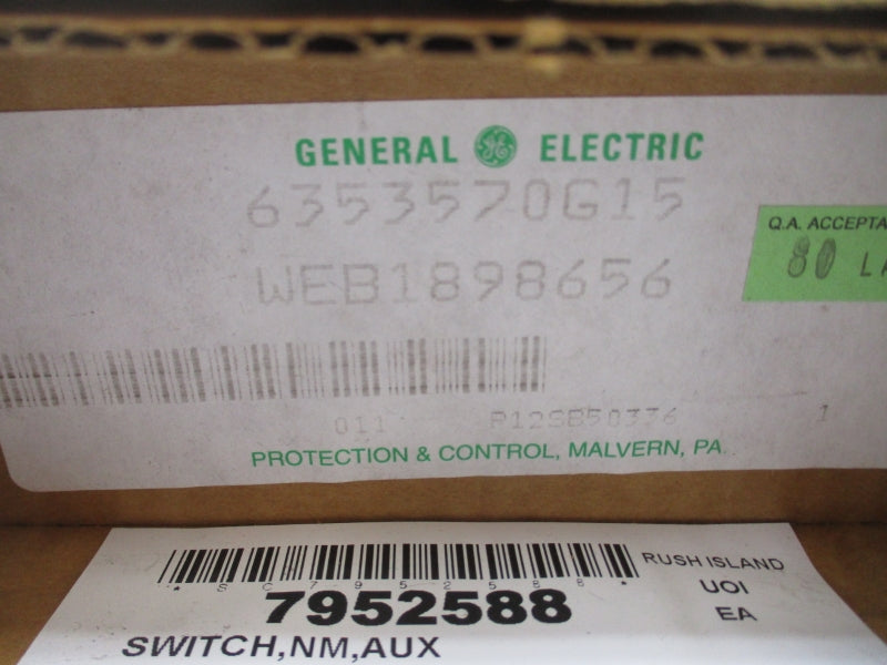 GENERAL ELECTRIC 6353570G15 NSFS