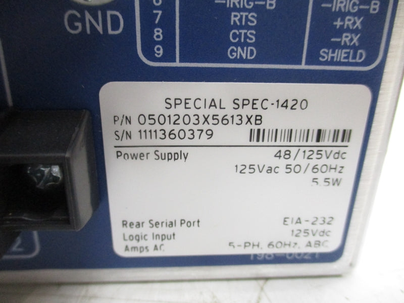 SEL 0501203X5613X SEL-501-2 48/125VDC NSMP