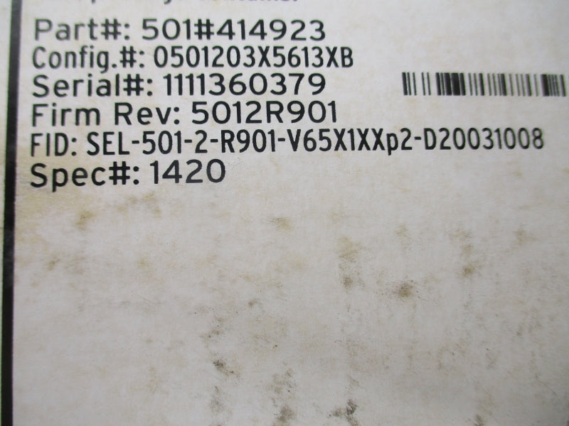 SEL 0501203X5613X SEL-501-2 48/125VDC NSMP
