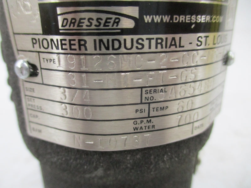 DRESSER 2-126M-2-MTFT 19126M-2MCCMS-31-MT-FT-GS 300PSI NSMP