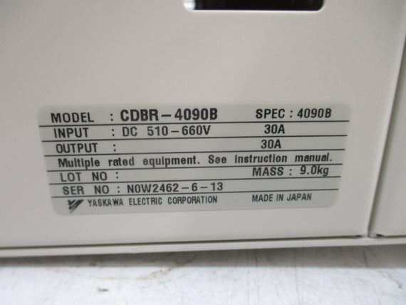 YASKAWA CDBR-4090B 510660VDC 30A NSMP