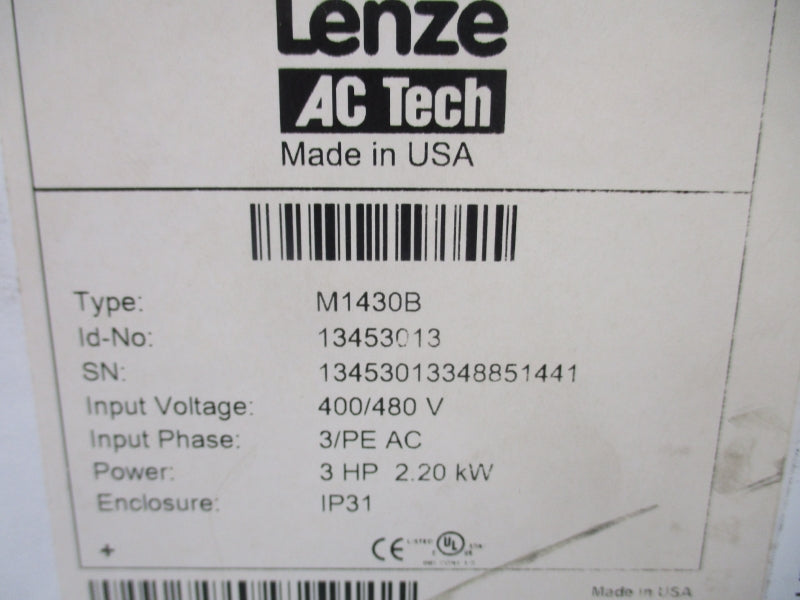 LENZE M1430B 13453013 440/480V NSFS