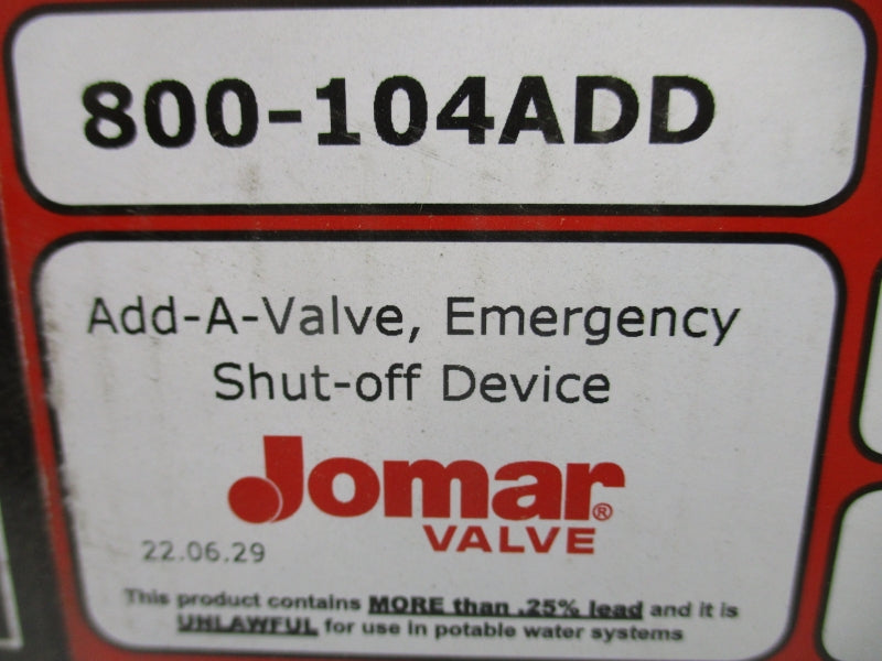 JOMAR VALVE 800-104ADD 3/4" NSMP