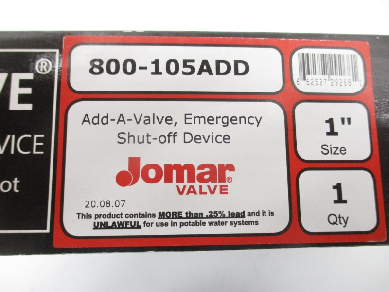 JOMAR VALVE 800-105ADD 1" NSMP
