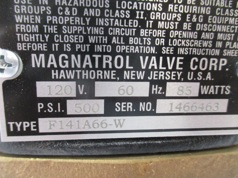 MAGNATROL F141A66-W 120V 500PSI NSNP