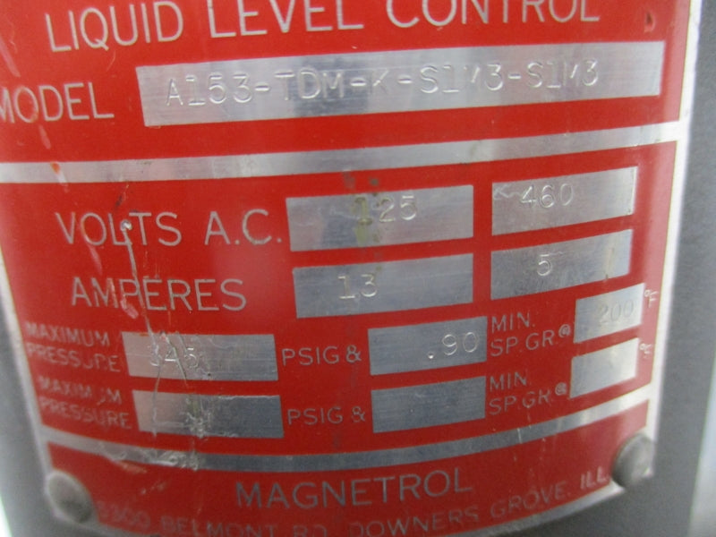 MAGNETROL A153-TDM-K-S1M3-S1M3 125/460V 13/5A 345PSI UNMP
