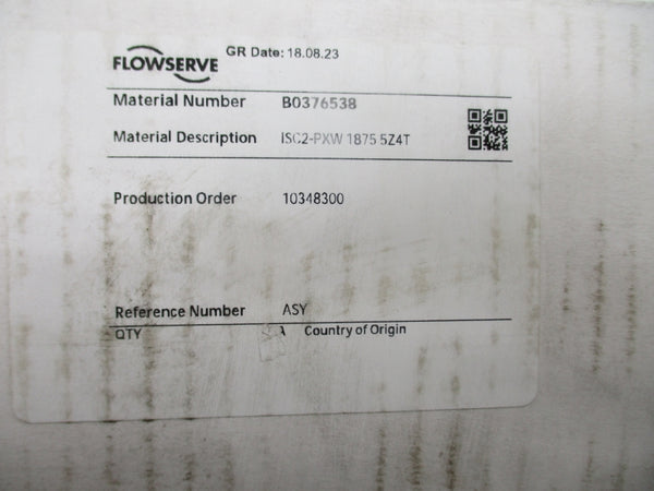 FLOWSERVE B0376538 ISC2-PXW-1.875 NSMP