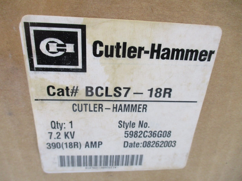 CUTLER HAMMER BCLS7-18R 5982C36G08 390A NSMP