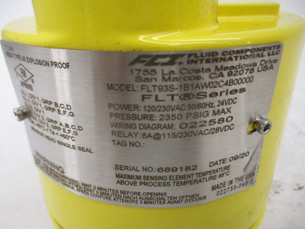 FCI FLT93S-1B1AW02C4B00000 120/230VAC 6A 2350PSI NSNP