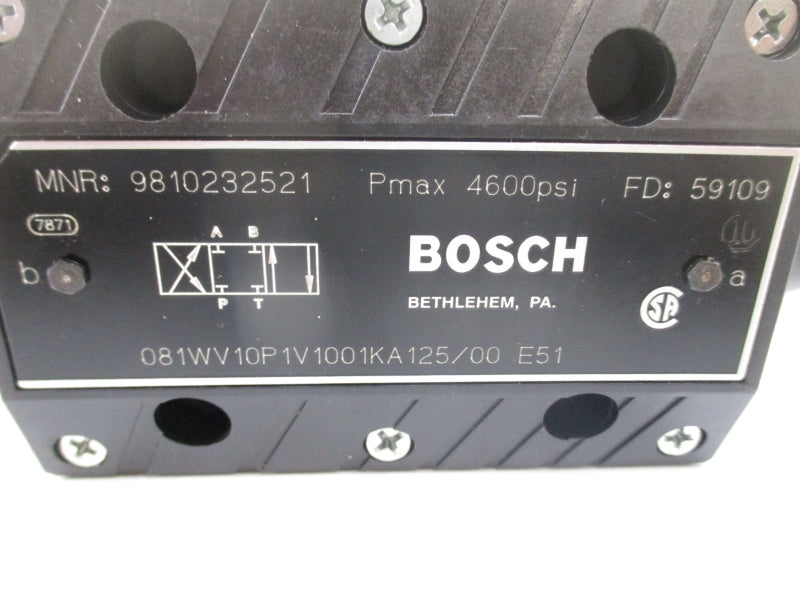 BOSCH 9810232521 081WV10P1V1001KA125/00E51 4600PSI NSNP