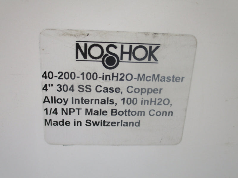 NOSHOK 40-200-100-INH2O 1/4" NPT NSMP