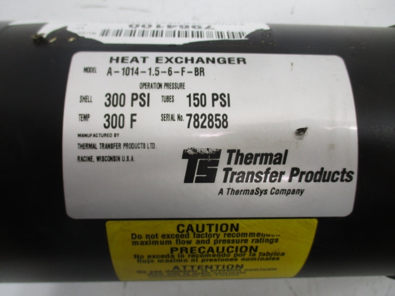 THERMAL TRANSFER PRODUCTS A-1014-1.5-6-F-BR 300PSI NSNP