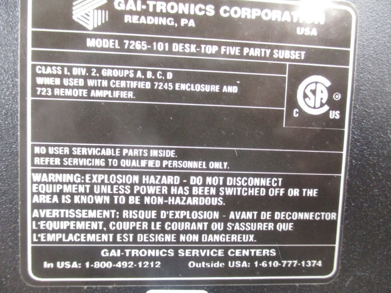 GAI-TRONICS 7365-101 NSMP