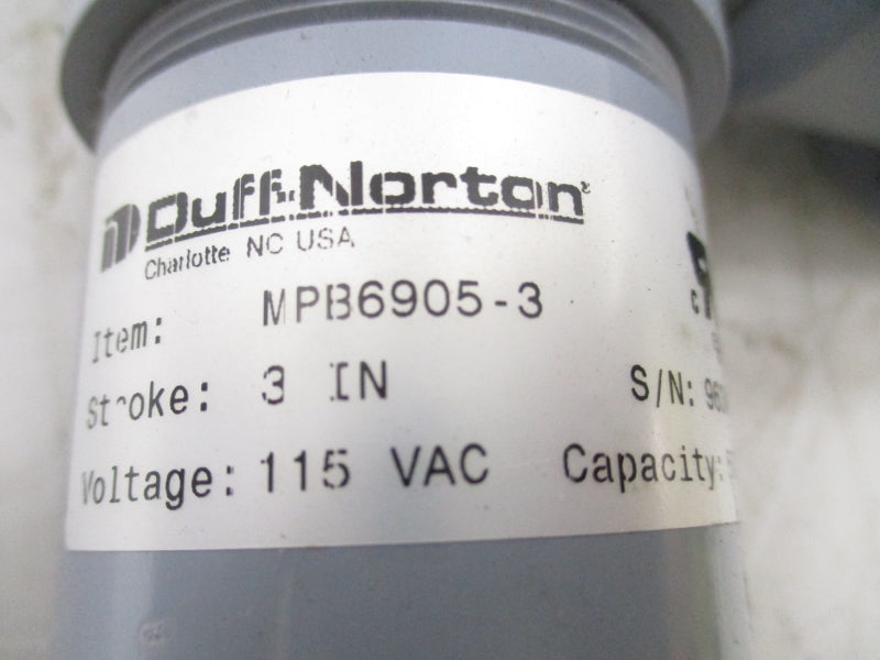 DUFF-NORTON MPB6905-3 115VAC 1.8A NSNP