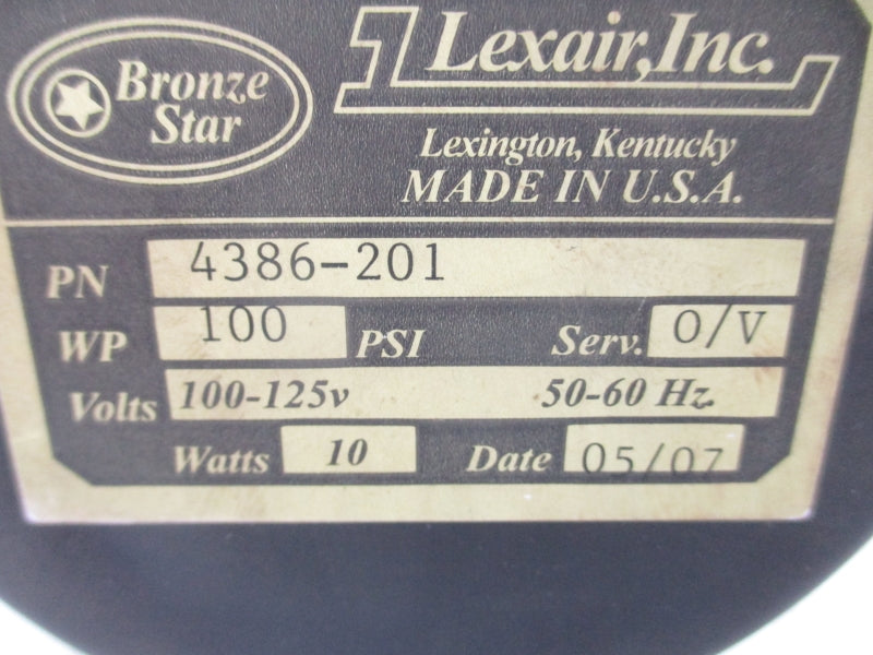 LEXAIR 4386-201 100-125V 100PSI UNMP