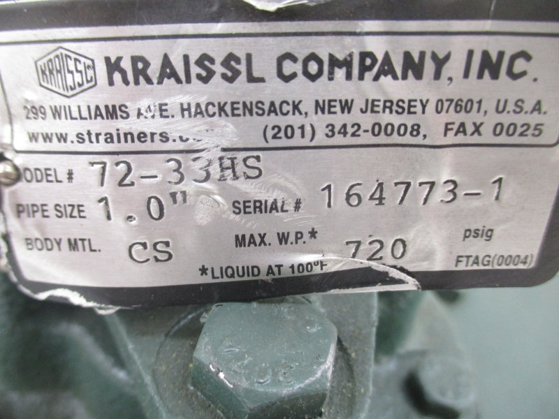 KRAISSL 72-33HS 1.0" 720PSI NSNP