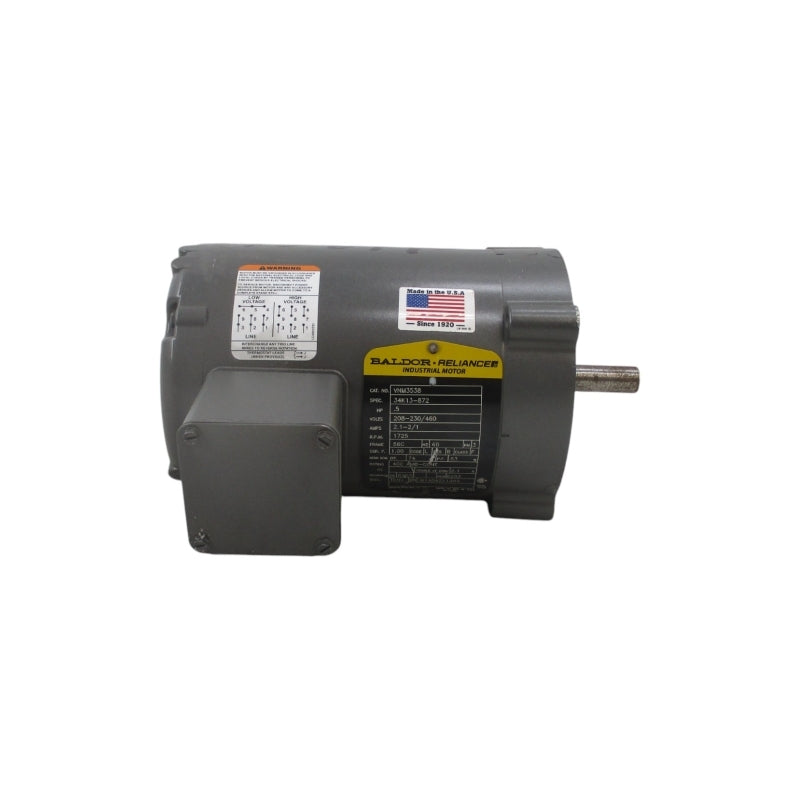 BALDOR VNM3538 34K13-872 SER. F 208-230/460V 2.1-2/1A UNMP