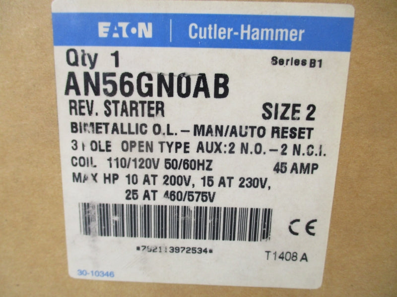 CUTLER HAMMER AN56GN0AB SER. B1 110/120V 45A NSMP