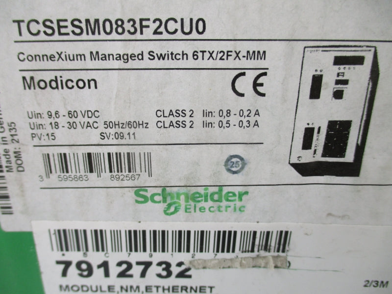SCHNEIDER ELECTRIC TCSESM083F2CU0 18-30VAC 0.5-0.3A NSMP