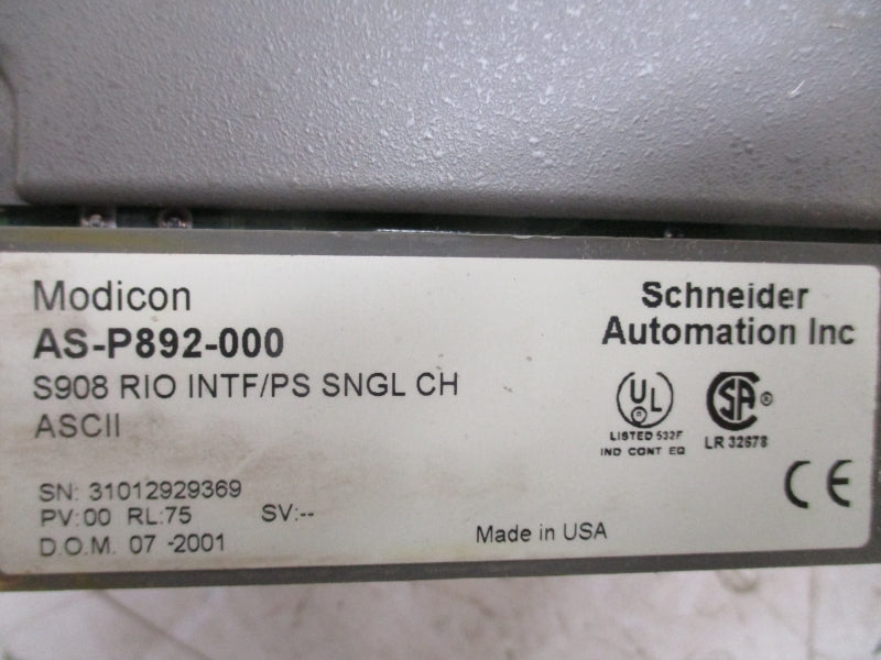 MODICON AS-P892-000 UNMP