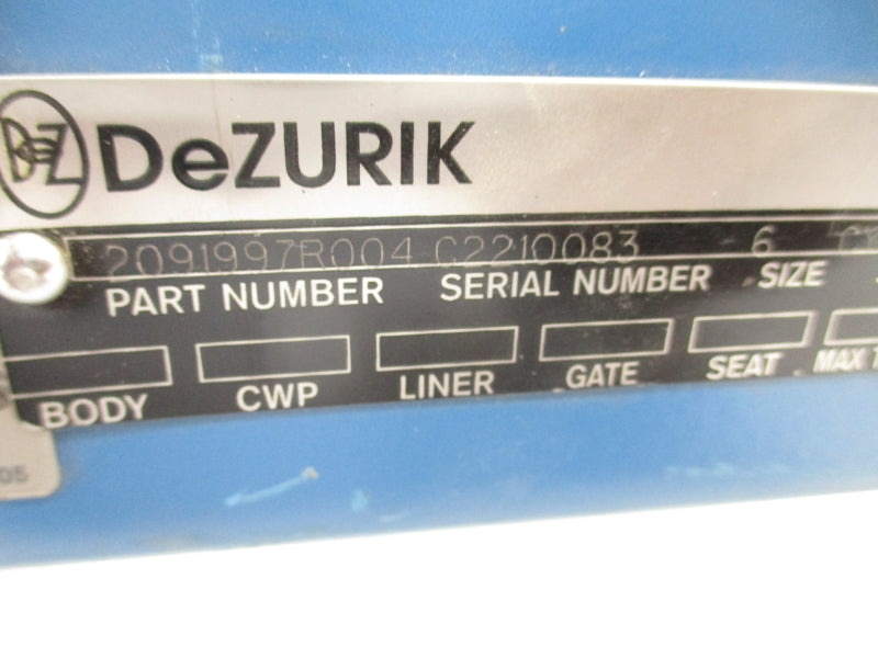 DEZURIK 2091997R004 6" UNMP