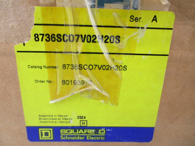 SQUARE D 8736SCO7V02H20S SER. A 110/120V NSMP