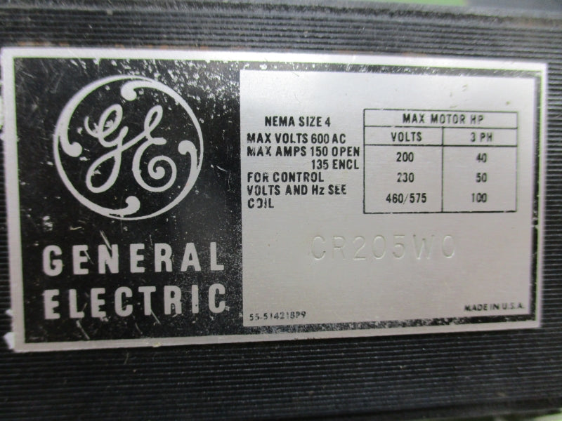 GENERAL ELECTRIC CR305W002 110/115-120V 150A NSMP
