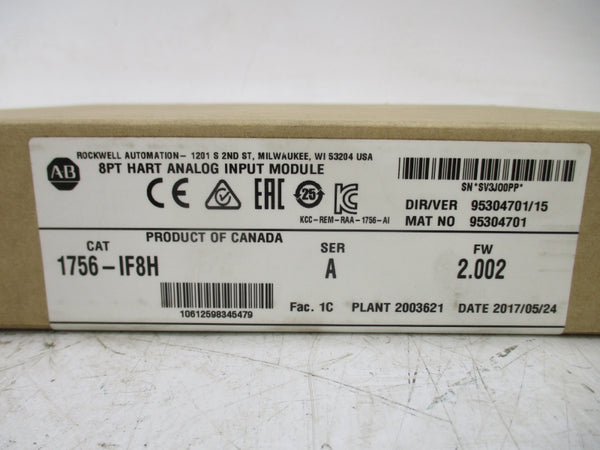 INDUSTRIAL SPARE PART 1756-IF8H SER. A F/W 2.002 DATE: 2017 NSFS