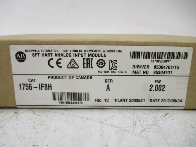 INDUSTRIAL SPARE PART 1756-IF8H SER. A F/W 2.002 DATE: 2017 NSFS