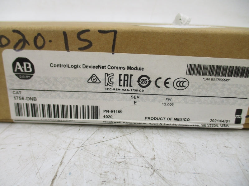 INDUSTRIAL SPARE PART 1756-DNB SER. E F/W 12.005 DATE: 2021 NSFS