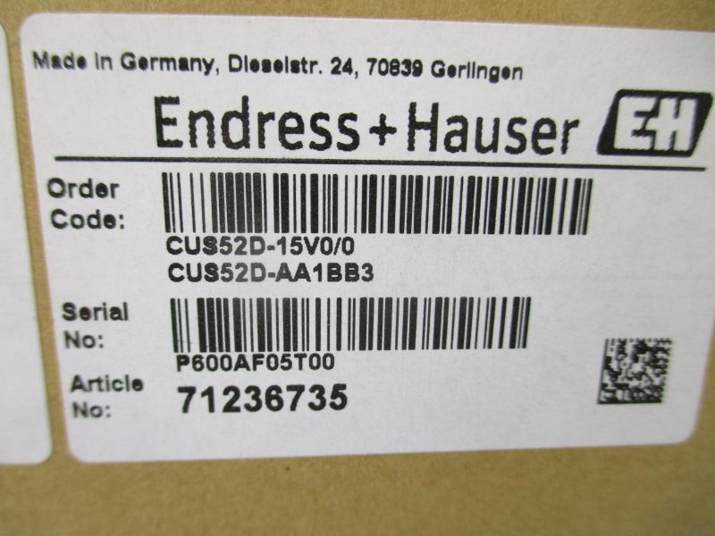 ENDRESS + HAUSER CUS52D-15V0/0 CUS52D-AA1BB3 NSMP