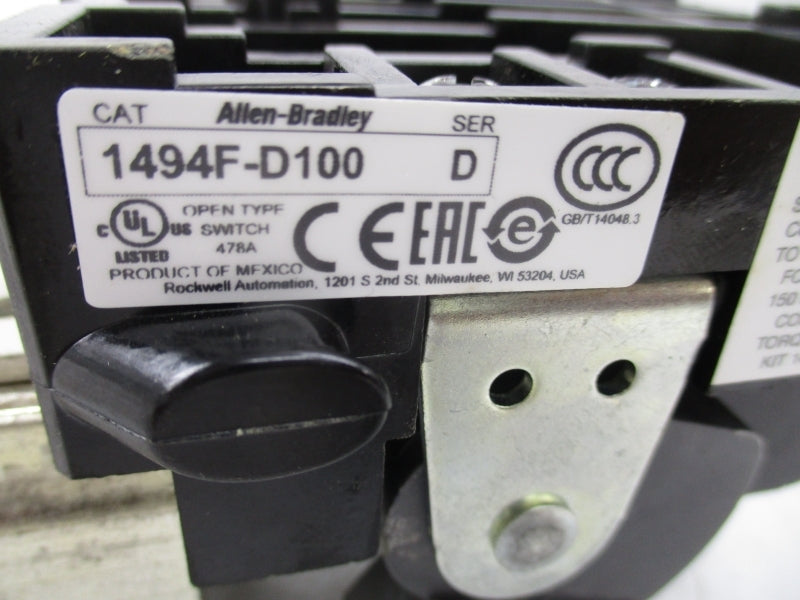 INDUSTRIAL SPARE PART 1494F-D100 SER. D (AS PICTURED) NSNP