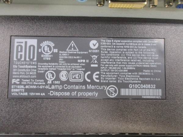 ELO ET1928L-8CWM-1-GY-G 12V 4A NSNP