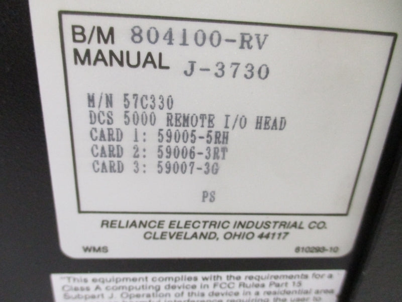RELIANCE ELECTRIC 57C330 UNMP