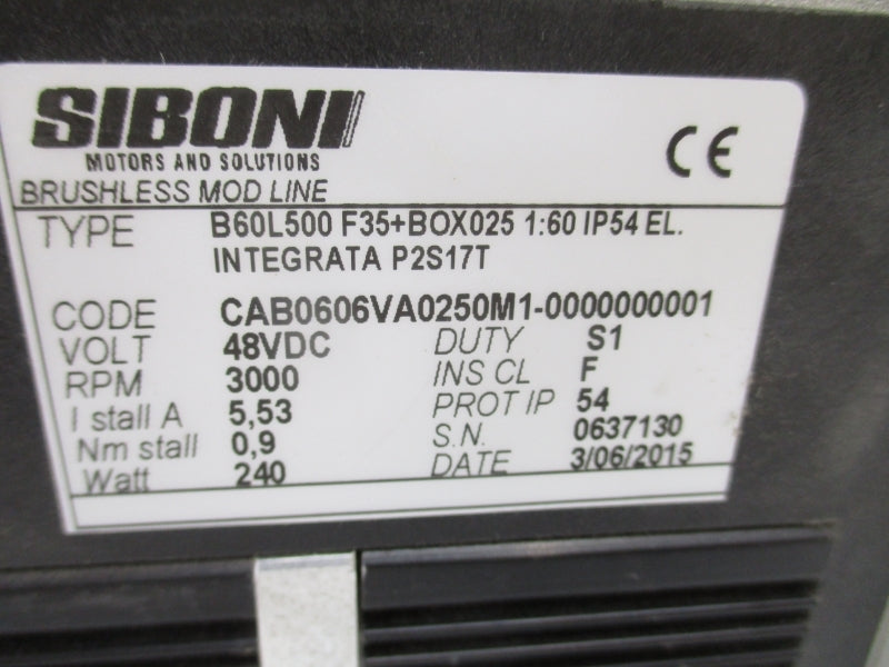 SIBONI B60L500F35+BOX025 48VDC NSNP